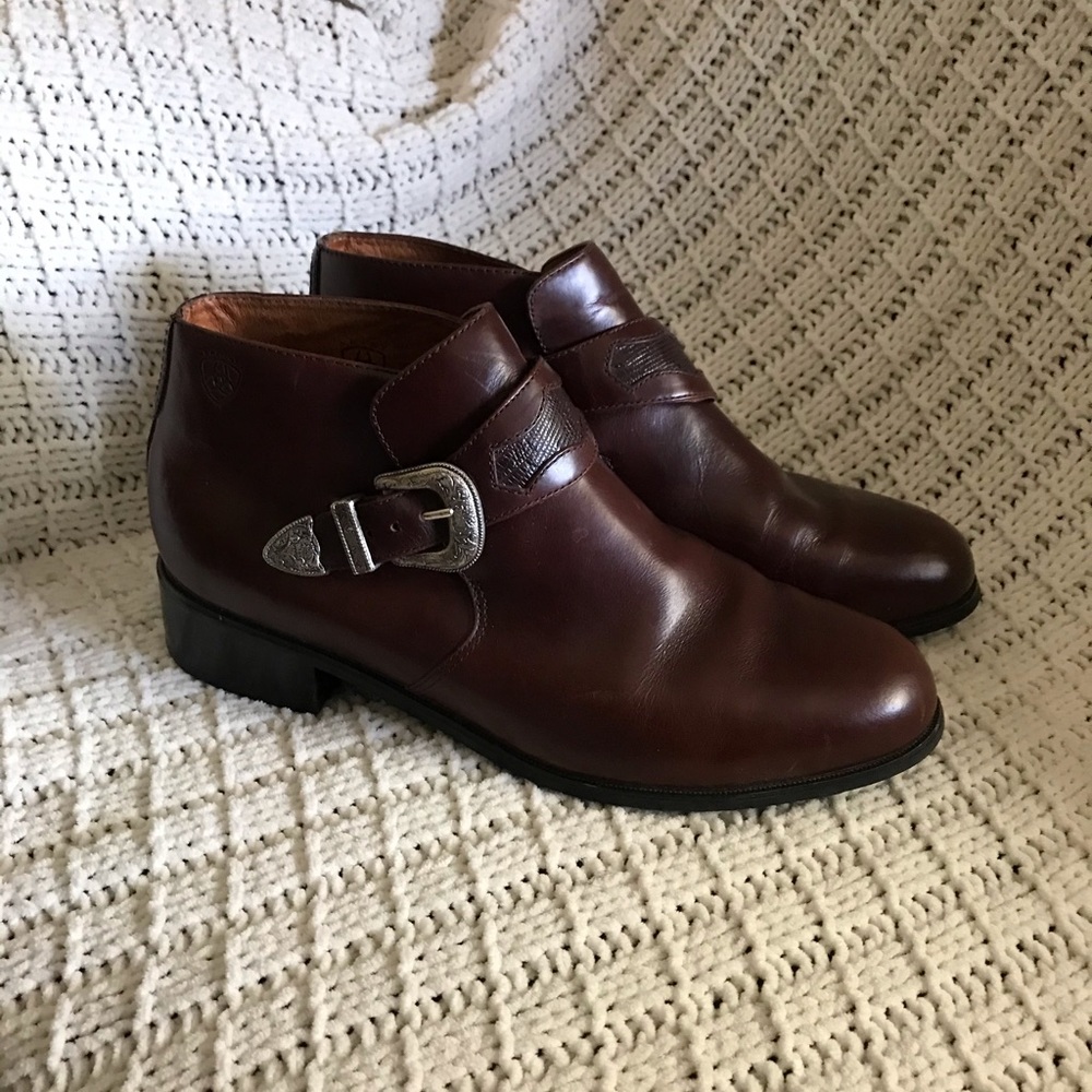 Ariat brown leather ankle boots